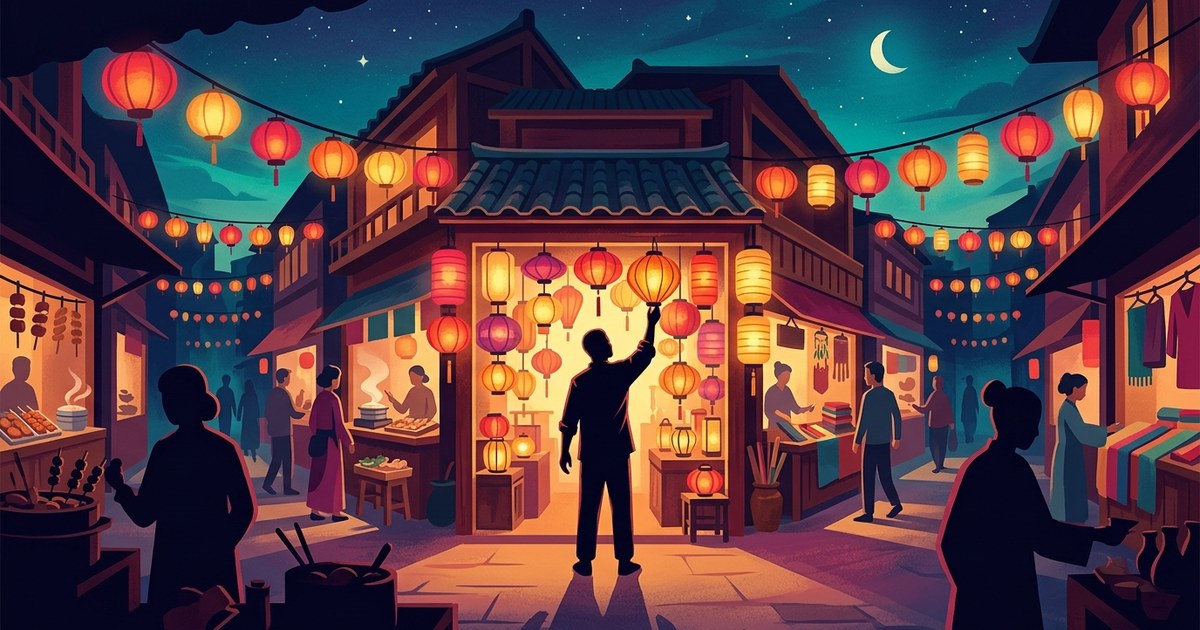 야시장 만등야(萬燈夜): 불빛 한 줄 더